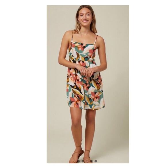 NWT O'Neill Multicolor Floral Mini Dress - Picture 2 of 5